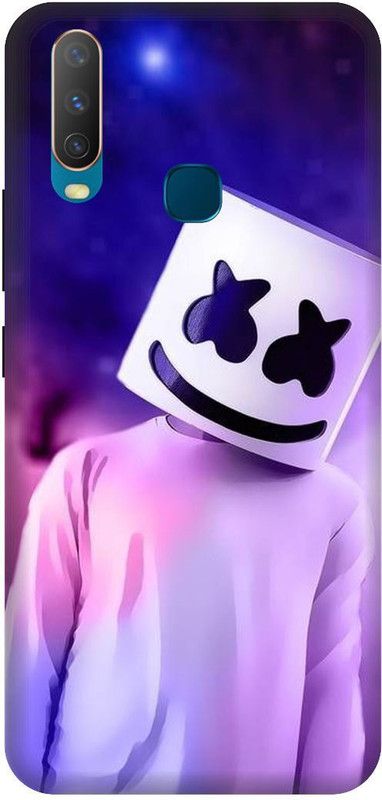 VS PRINT LINK Back Cover for VIVO Y17 ,VIVO 1902 ,pubg,white marshmallow,printed back cover  (Pink, Hard Case, Pack of: 1)