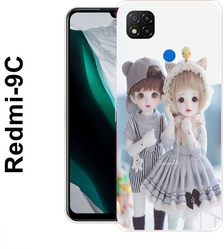 REDFLY Back Cover for Redmi 9C  (Grey, White, Silicon)