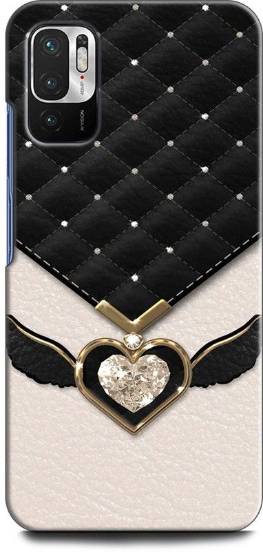 Wall Art Back Cover for REDMI Note 10T 5G HART, LOVE, BLAK, MATE, TEXTURE, ART  (Multicolor, Dual Protection, Pack of: 1)