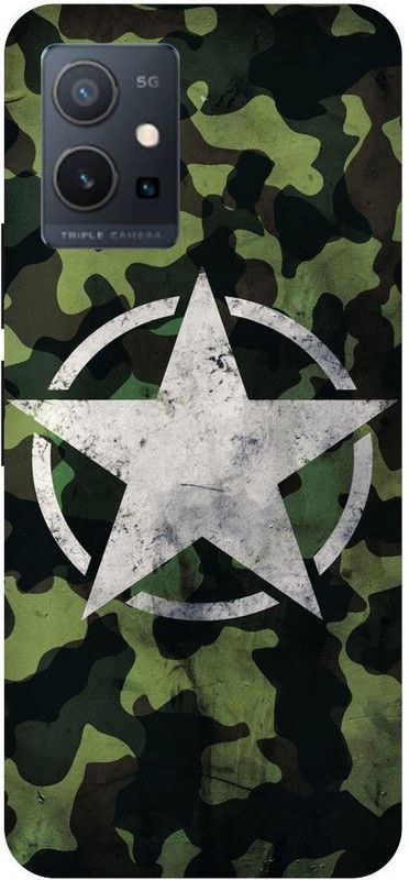 THE NARAYANA COLLECTIONS Back Cover for IQOO U5 5G-V2024A-INDIAN,ARMY,STAR,DREES,VARDI  (Multicolor, Hard Case, Pack of: 1)