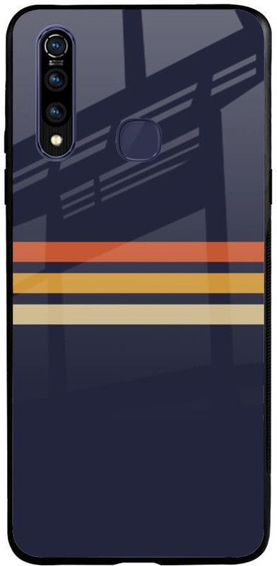 QRIOH Glass Back Cover for Vivo Z1 Pro  (Purple, Grip Case, Silicon, Pack of: 1)