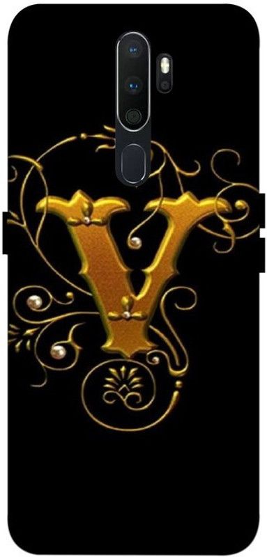 LUCKY MOBI.COM Back Cover for OPPO A5 (2020) ( v name, letter name) PRINTED BACK COVER  (Multicolor, Waterproof, Pack of: 1)