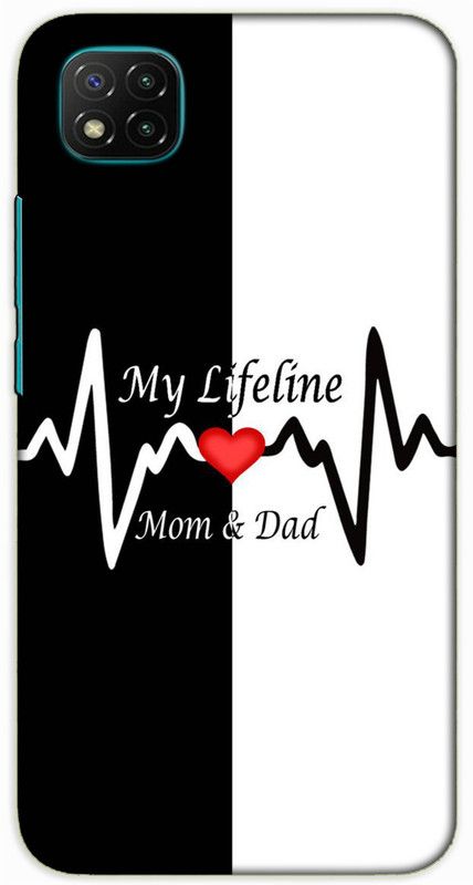 iprinto Back Cover for Poco C3 Mom And Dad Mom & Dad Love Back Cover  (White, Hard Case)