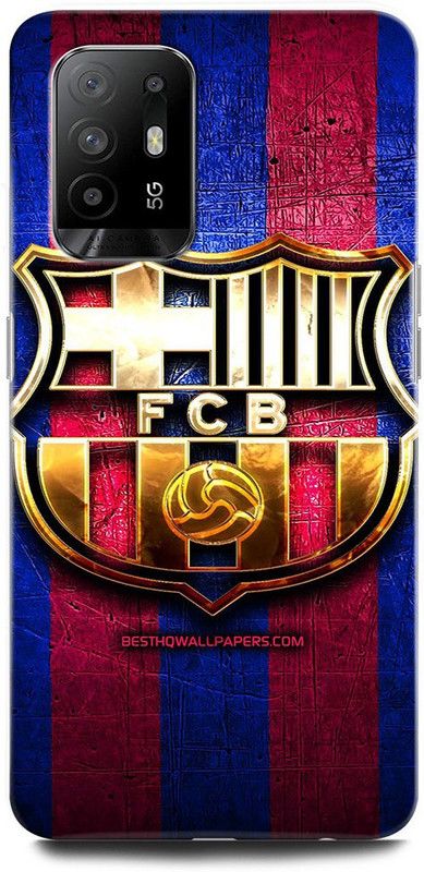 ORBIQE Back Cover for OPPO F19 Pro+ 5G CPH2213 BARCELONA, EMBLEM, FOOTBALL, FCB, SPORTS  (Multicolor, Hard Case, Pack of: 1)