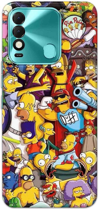 NDCOM Back Cover for Tecno Spark 8 Cartoon Graffite Printed  (Multicolor, Hard Case, Pack of: 1)