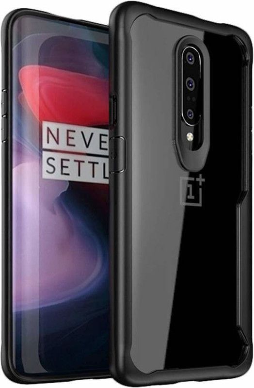BAGCASE Back Cover for Oneplus 8  (Black, Flexible, Pack of: 1)