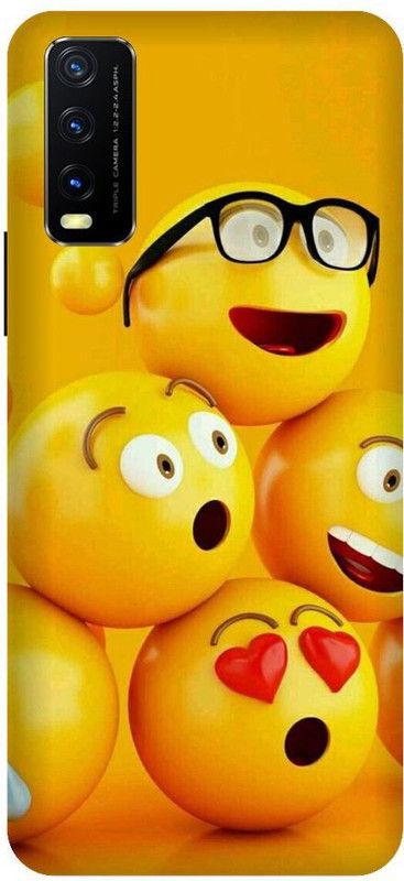 URCHIN Back Cover for Vivo Y20G smiley, Emoji, Cute, funny, Smile  (Multicolor, Shock Proof, Pack of: 1)