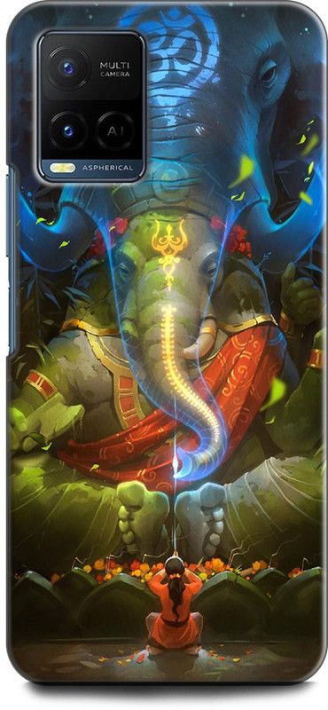 KEYCENT Back Cover for Vivo Y33T, V2146 GANESH JI, GANPATI, LORD GANESHA, GOD  (Multicolor, Shock Proof, Pack of: 1)