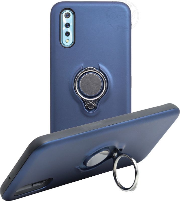 VAKIBO Back Cover for Vivo S1, Vivo Z1x, Ring Stand Back Cover- Dual Layer -Shock Proof - Strong Case  (Blue, Black, Rugged Armor, Pack of: 1)