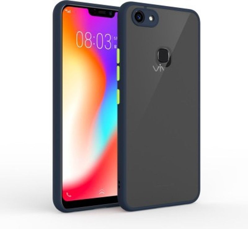 Binzokase Back Cover for Vivo Y81  (Blue, Camera Bump Protector, Pack of: 1)