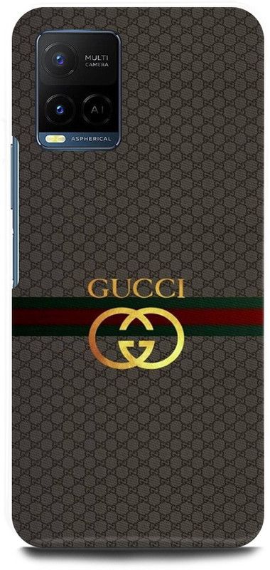 FIKORA Back Cover for Vivo Y21T, V2135, GUCCI, LOGO, SIGN, EMBLEM  (Grey, Hard Case, Pack of: 1)