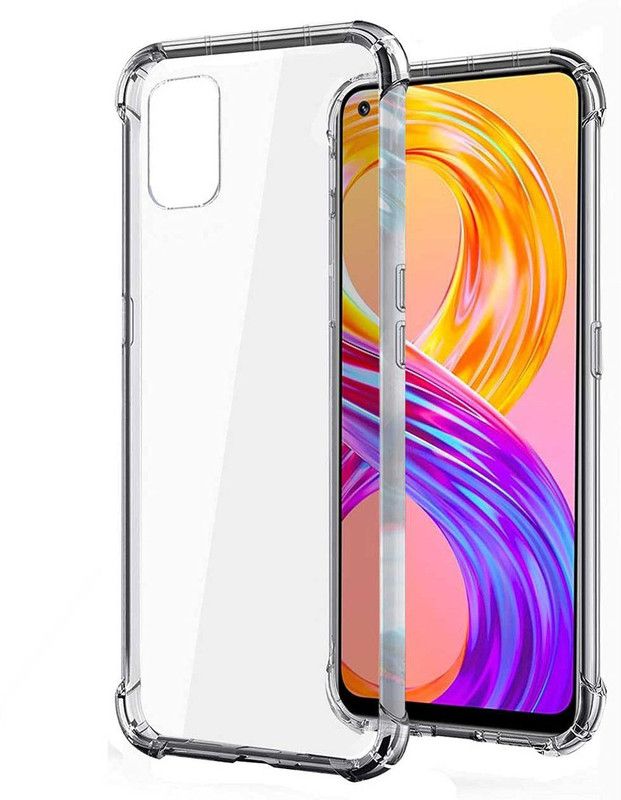 OffersOnly Bumper Case for Realme 8 Pro Hybrid Case  (Transparent, Shock Proof, Silicon, Pack of: 1)