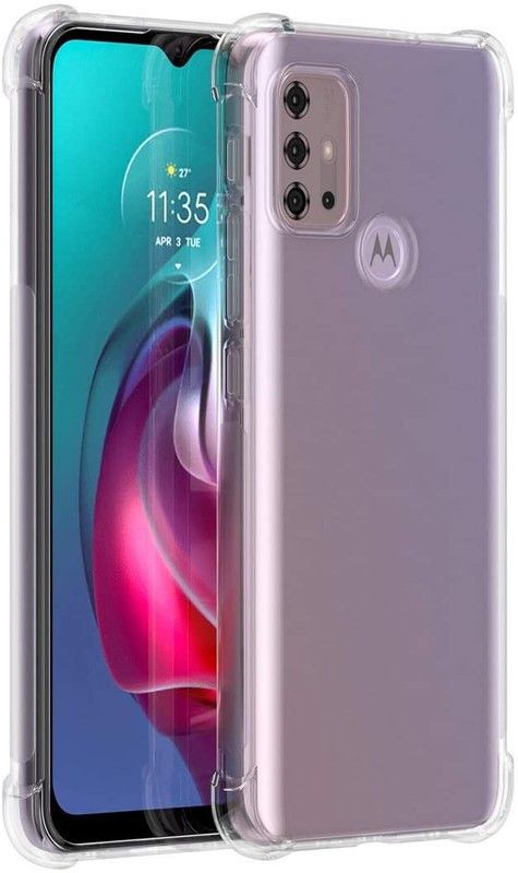 SmartPoint Back Cover for Moto G30  (Transparent, Shock Proof, Silicon, Pack of: 1)