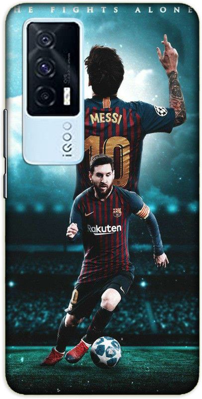 iprinto Back Cover for iQOO 7, iQOO 7 5G Messi Sports Back Cover  (Blue, Hard Case, Pack of: 1)
