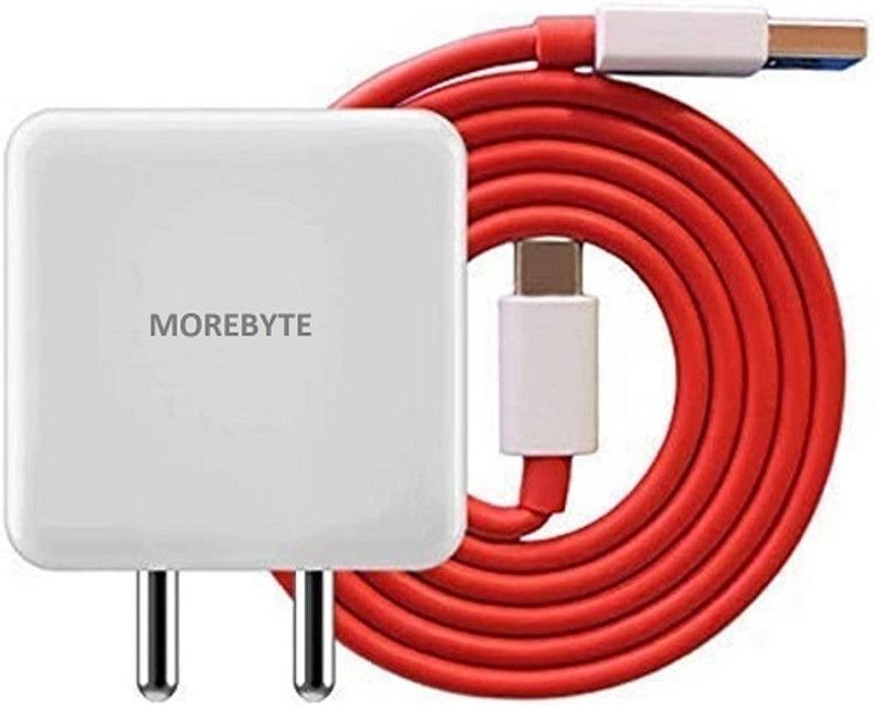 MBCD A108S 30W 6 A Mobile Charger with Detachable Cable  (WHITE, RED)