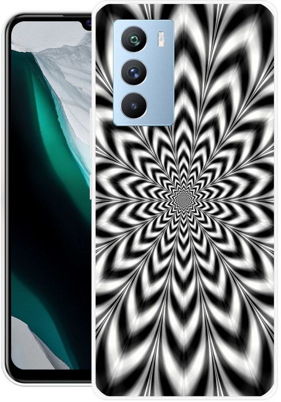 JATLAND Back Cover for IQOO 9 SE 5G  (Black, White, Grip Case, Silicon)
