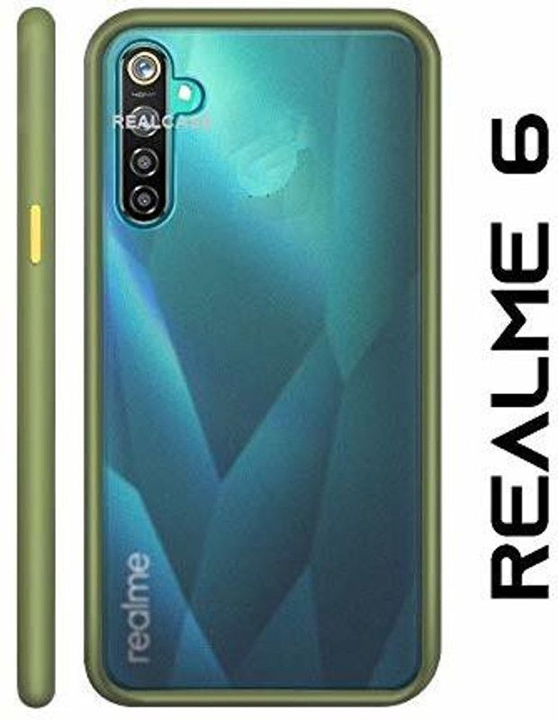 REALCASE Back Cover for Realme 6  (Green, Grip Case, Pack of: 1)