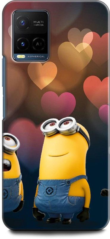 KEYCENT Back Cover for Vivo Y21A, V211 MINIONS, FUNNY MINIONS, COMIC, MOVIE, CARTOON  (Multicolor, Shock Proof, Pack of: 1)