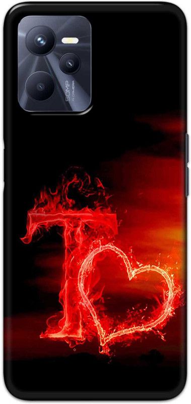 Tweakymod Back Cover for REALME C35  (Black, Orange)