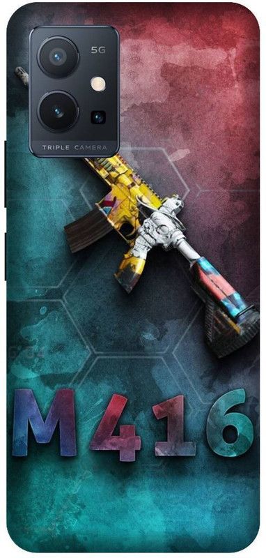 VS PRINT LINK Back Cover for VIVO T1 (5G) , V2141 ,M 416- PUBG GAME printed back cover  (Multicolor, Hard Case, Pack of: 1)