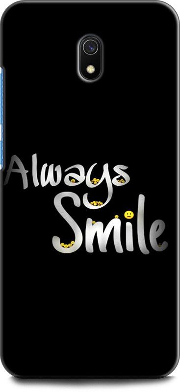 Wall Art Back Cover for Redmi 8A ALWAYS SMILE, QUOTES, MOTIVATON  (Multicolor, Dual Protection, Pack of: 1)