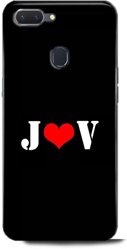 Afterglow Back Cover for realme 2 J V, J LOVES V, NAME, LETTER, ALPHABET, JV LOVE, HART  (Multicolor, Shock Proof)