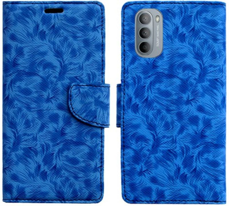 Mxkart Flip Cover for Motorola Moto G51 5G  (Blue)