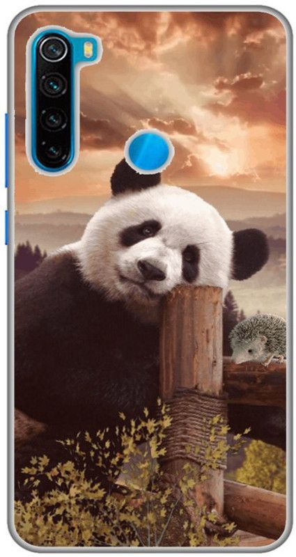 CROKIAN Back Cover for Redmi Note 8 panda Back Cover  (Multicolor, Hard Case, Pack of: 1)