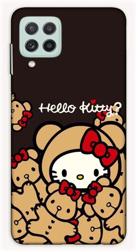 iprinto Back Cover for SAMSUNG Galaxy A22 4G, SAMSUNG Galaxy F22, SAMSUNG Galaxy M32 4G Hello Kitty Back Cover  (Yellow, Hard Case)