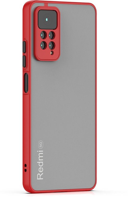 Empire Accessories Back Cover for Redmi Note 11 pro camera protection 360 degree protection smoked case  (Red, Grip Case, Pack of: 1)