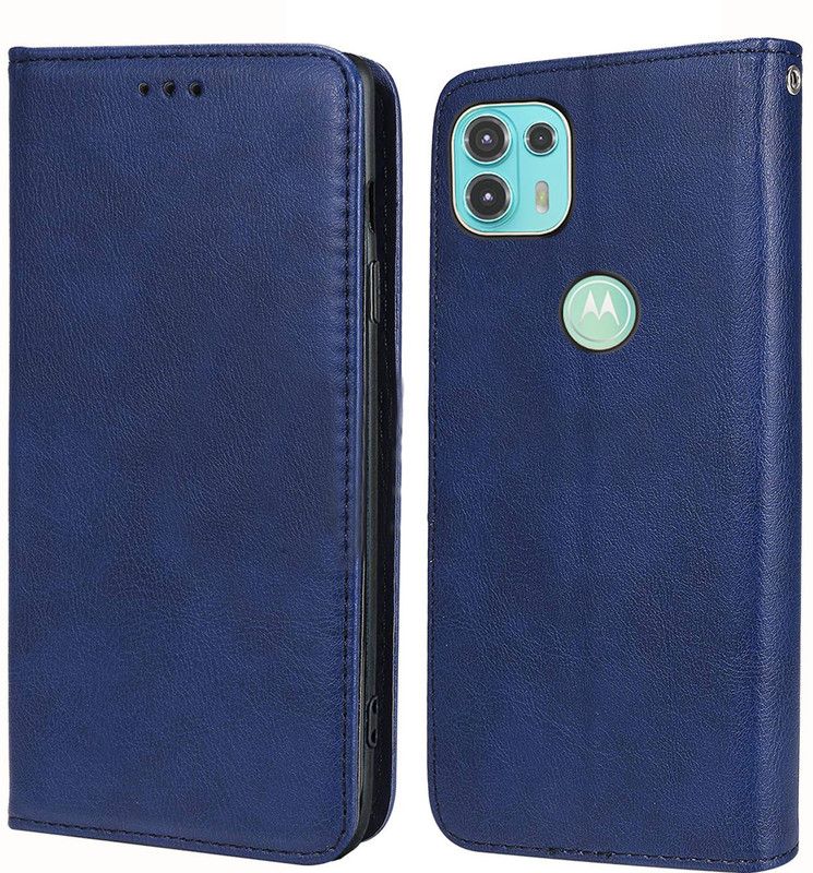 Unistuff Flip Cover for Motorola Edge 20 Fusion 5G, Moto Edge 20 Fusion 5G, Motorola Moto Edge 20 Fusion 5G  (Blue, Dual Protection, Pack of: 1)