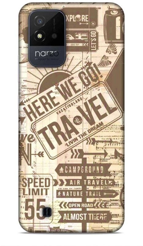 zingcart Back Cover for REALME NARZO 50i, Travel Edition Printed Back Cover Case  (Multicolor, Hard Case, Pack of: 1)
