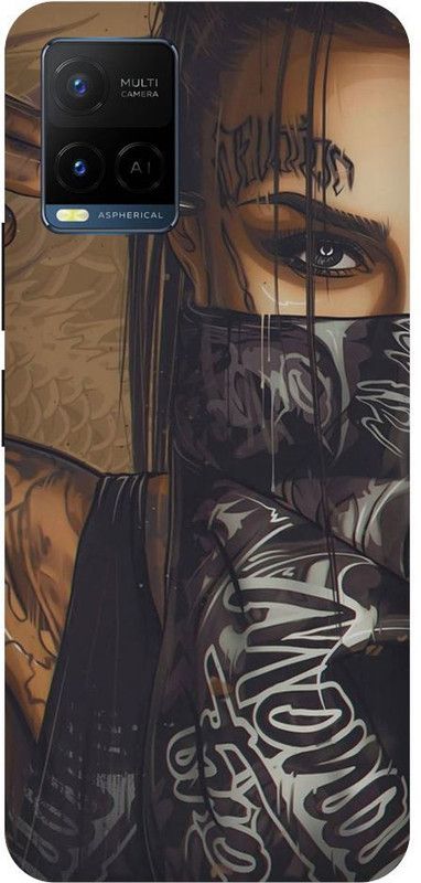 Bluvver Back Cover for Vivo Y21,V2111, Printed Beautiful Girl Mobile Back Cover  (Multicolor, Hard Case, Pack of: 1)