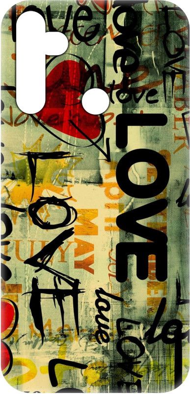 Smutty Back Cover for Realme 5 Pro, RMX1971 - Love Graffiti Print  (Multicolor, Hard Case, Pack of: 1)