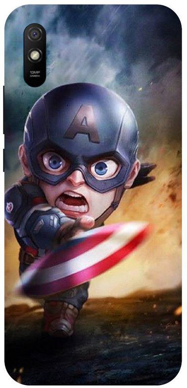 PICHKU Back Cover for REDMI 9i SPORT-CAPTAIN,AMERICA,SHIELD,AVENGERS,MARVEL,SUPER,HERO,END,GAME,SUIT  (Blue, Hard Case, Pack of: 1)