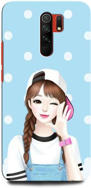 GRAFIQE Back Cover for REDMI 9 Prime  (Blue, White)