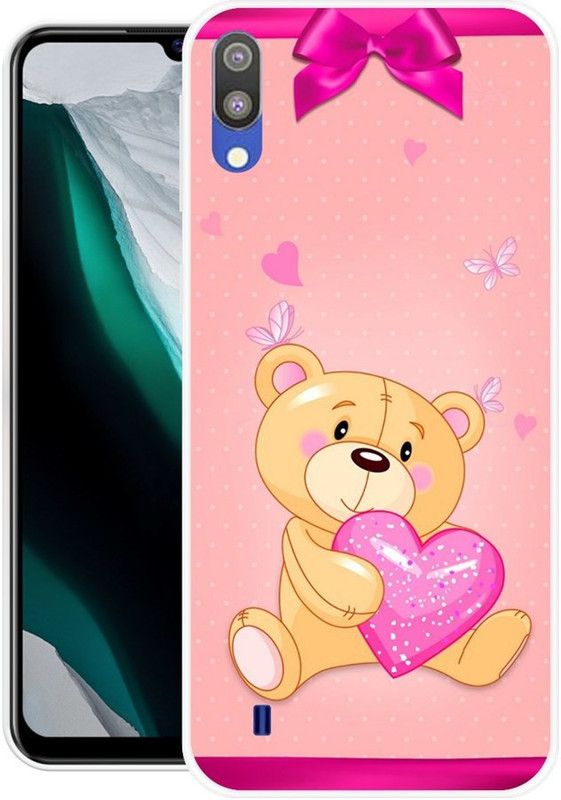 BLUEZAP Back Cover for Samsung Galaxy M10  (Pink, Yellow, Grip Case, Silicon, Pack of: 1)