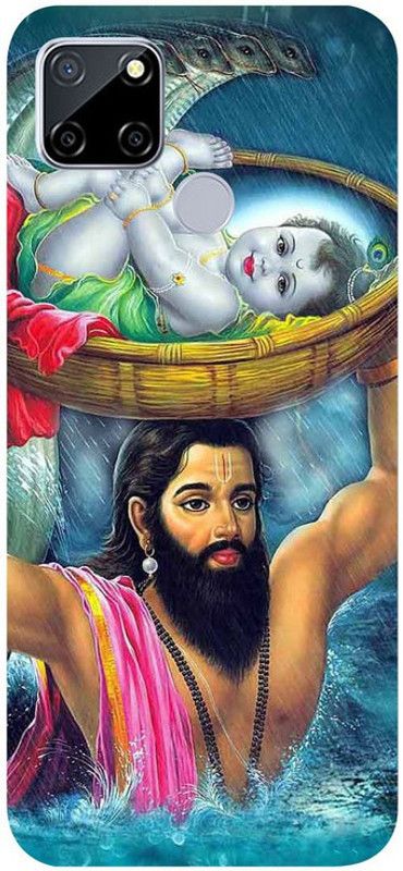 Skyhawk Back Cover for Realme C12 Nand Baba and Bal Krishna  (Multicolor, Waterproof, Silicon, Pack of: 1)