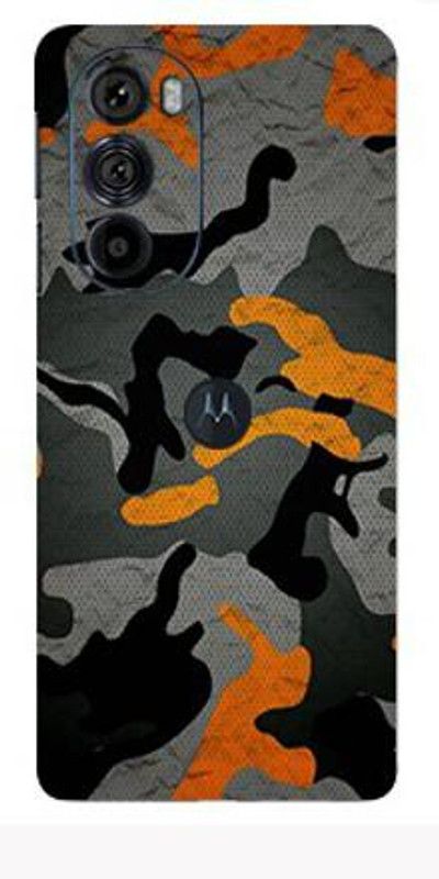 BUGGU Camo Orange Moto edge 30 Back Skin Guard, Moto edge 30 Mobile Skin  (Ultra Super Camo Orange Skin Matte Finish, Mobile Skin (Back+Side+Camera))