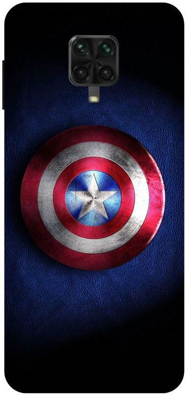 SSMORYA Back Cover for POCO M2 Pro (Captain America Shield) Printed Back Cover  (Multicolor, Shock Proof, Pack of: 1)