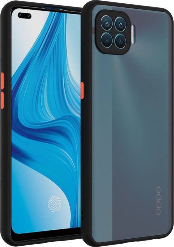 FIVE-O Back Cover for Oppo F17 Pro  (Black, Camera Bump Protector, Pack of: 1)