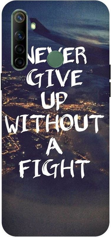 URCHIN Back Cover for Realme5i Never give up, motivation, Quotes, Inspiritaional  (Multicolor, Shock Proof, Pack of: 1)