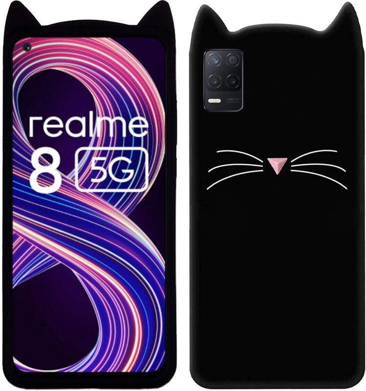 BOZTI Back Cover for Realme 8 5G, Realme Narzo 30 5G  (Black, Flexible, Pack of: 1)