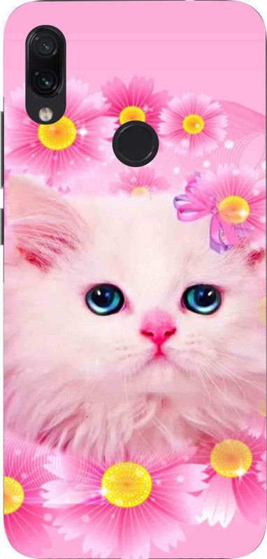 LIKELOOK Back Cover for Mi Redmi Note 7 Pro ( Cute Cat, Floral Kitty )  (Multicolor, Shock Proof, Pack of: 1)