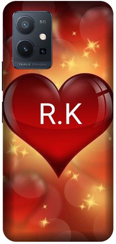 VS PRINT LINK Back Cover for VIVO T1 (5G) , V2141 ,RK, R LOVES K, RK NAME, RK Love Printed  (Red, Hard Case, Pack of: 1)