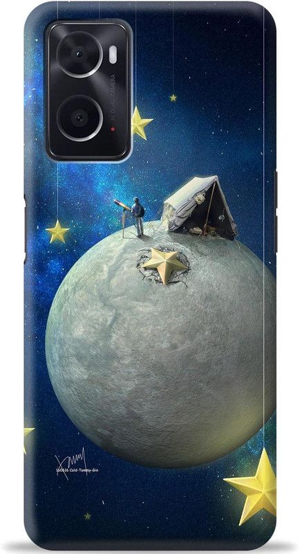 Dreamer Back Cover for Oppo A76  (Blue, Grey, Matte Finish, Pack of: 1)