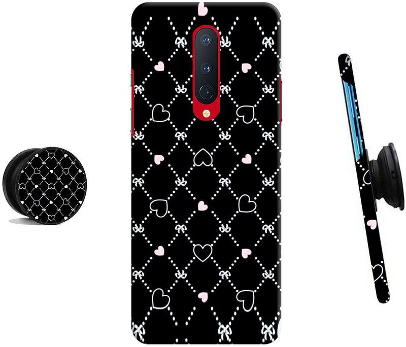 MY SWAG Back Cover for OnePlus 8  (Black, White)