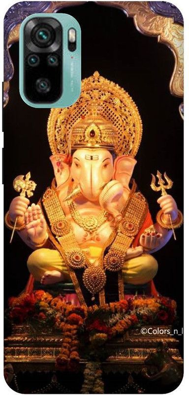 UMPRINT Back Cover for Redmi Note10/M2101K7AI Lord Ganesha Ganpati Printed Back Cover  (Multicolor, Hard Case, Pack of: 1)