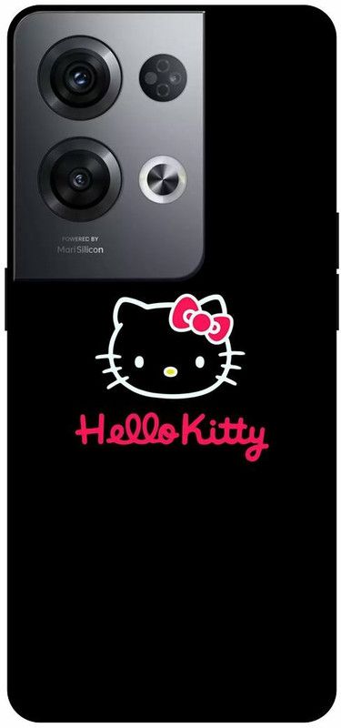 DIKRO Back Cover for OPPO Reno8 Pro 5G, HELLO, KITTY, BACK, COVER  (Black, Hard Case, Pack of: 1)