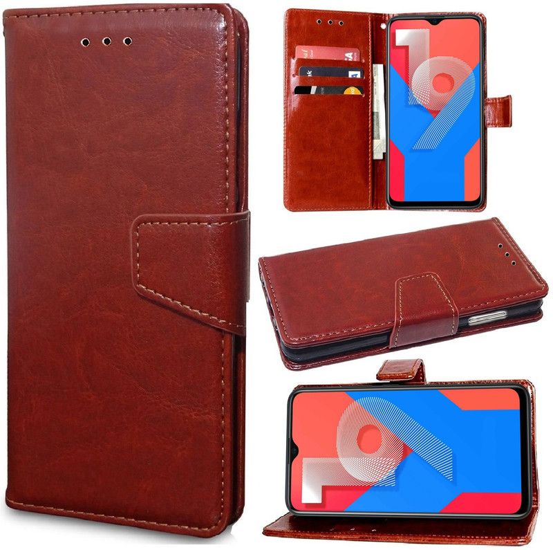 Unistuff Back Cover for Vivo Y19, Vivo U20  (Brown, Dual Protection, Pack of: 1)